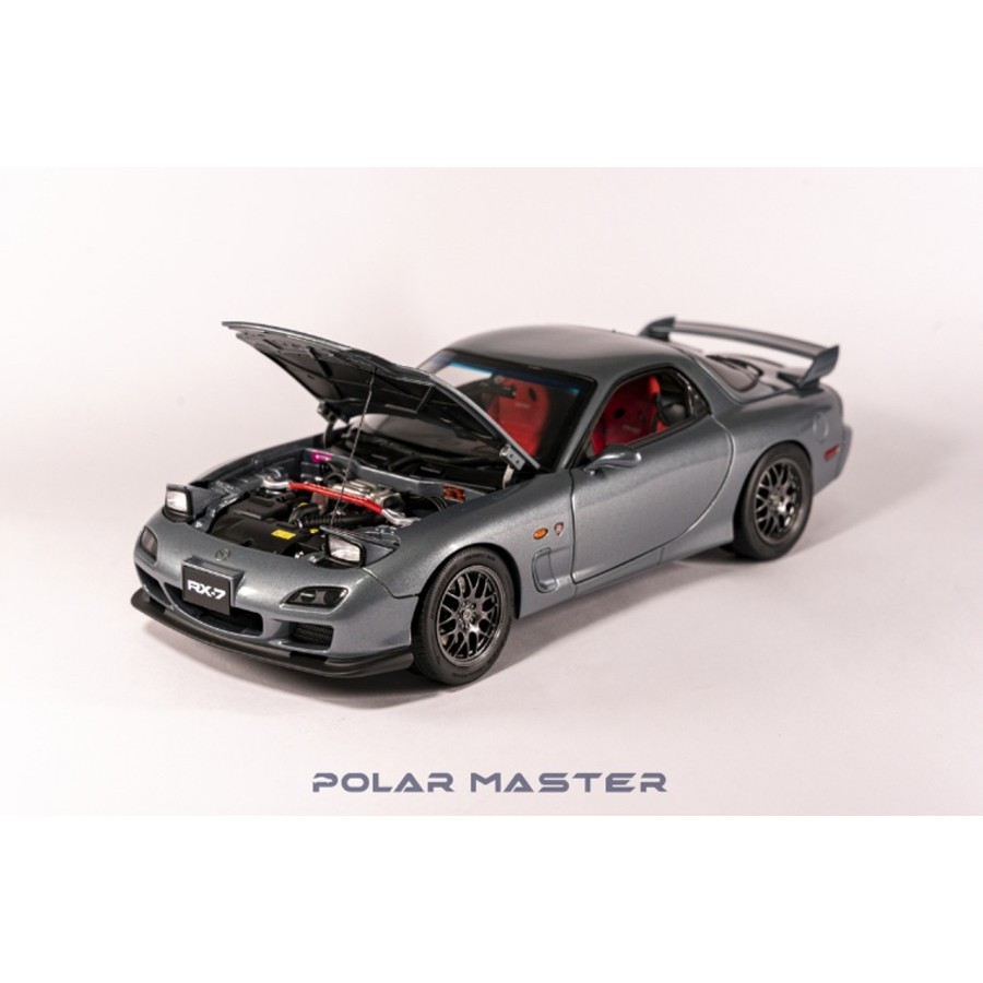 1/18 POLAR MASTER MAZDA RX7 FD3S SPIRIT R GREY DIECAST MINIATUR NOT IGNITION JDM