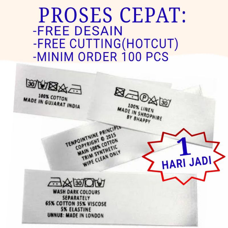 

Label baju,Label kaos,Label tas,Label hijab,Label pita