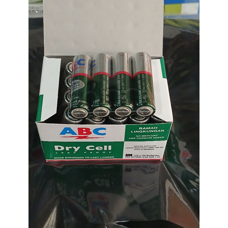 Baterai AA ABC hijau baterai jam dinding