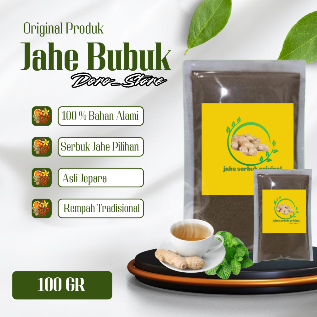 

100% ORIGINAL PREMIUM JAHE YAMAN BUBUK MURNI ( BISA COD )