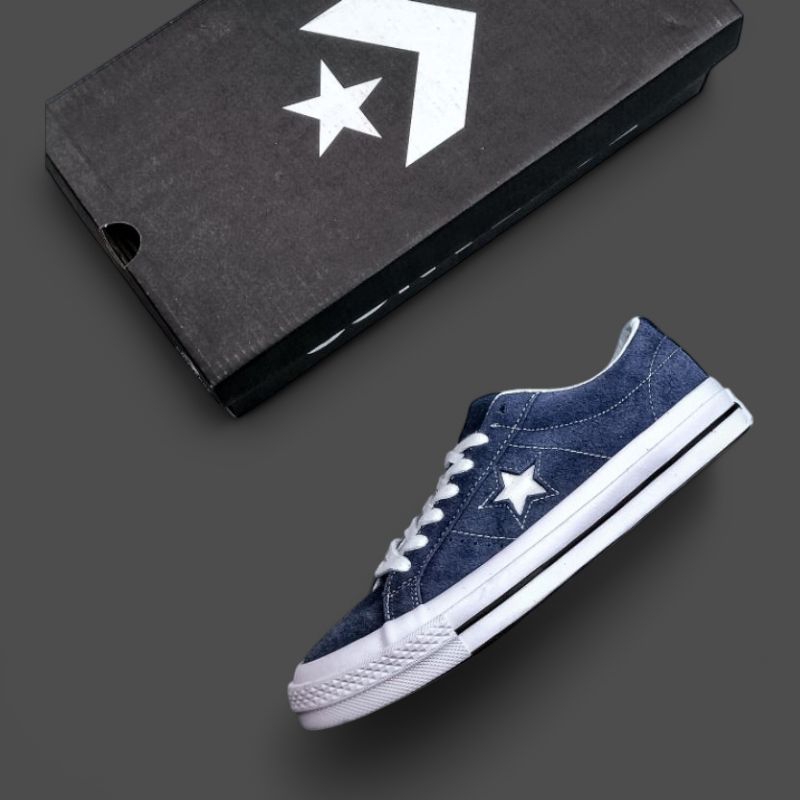 Converse One Star Ox Navy White Original 100%