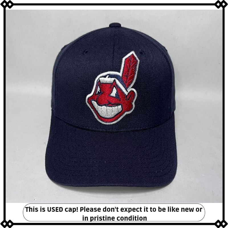 topi mlb indian original second preloved baseball builtup
