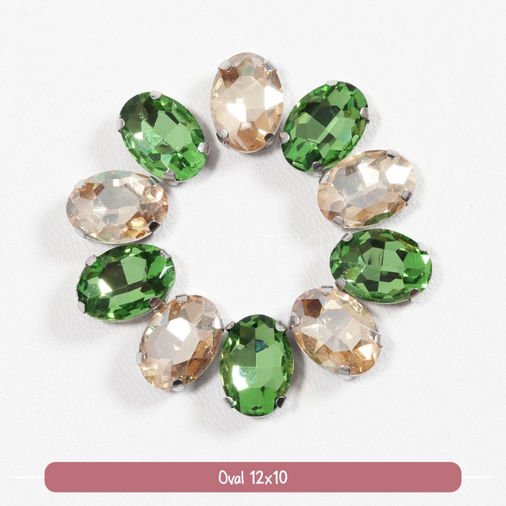 Monte Manik Mote Beads Borci Payet Mata Oval Cangkang Mata Kristal Kecil Besar Murah bisa GO SEND