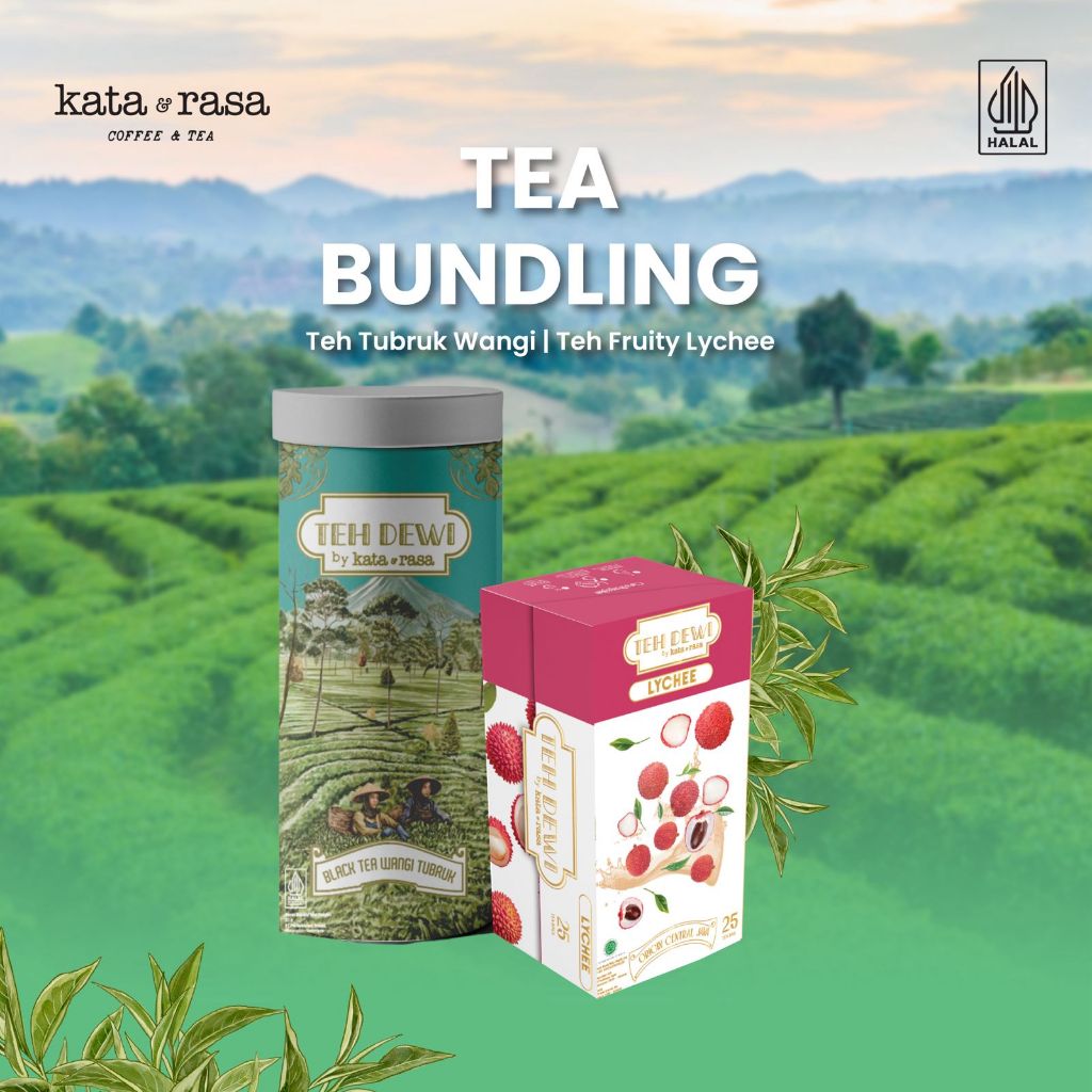 

[ PAKET BUNDLING ] Teh Dewi Black Tea Wangi Tubruk dan Teh Dewi Lychee | Lychee | Tea Tubruk | Teh celup | black tea