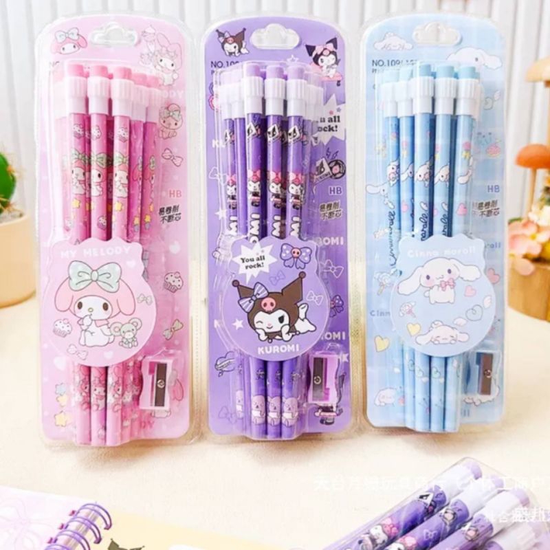

Pensil Set Sanrio Astronot Robot isi 12pcs + Rautan - - MAY263