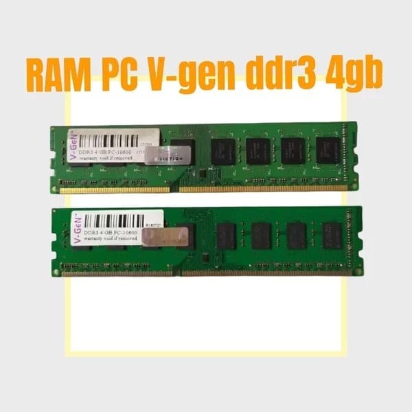 Ram Vgen 4gb ddr3 RAM V-gen pc 10600