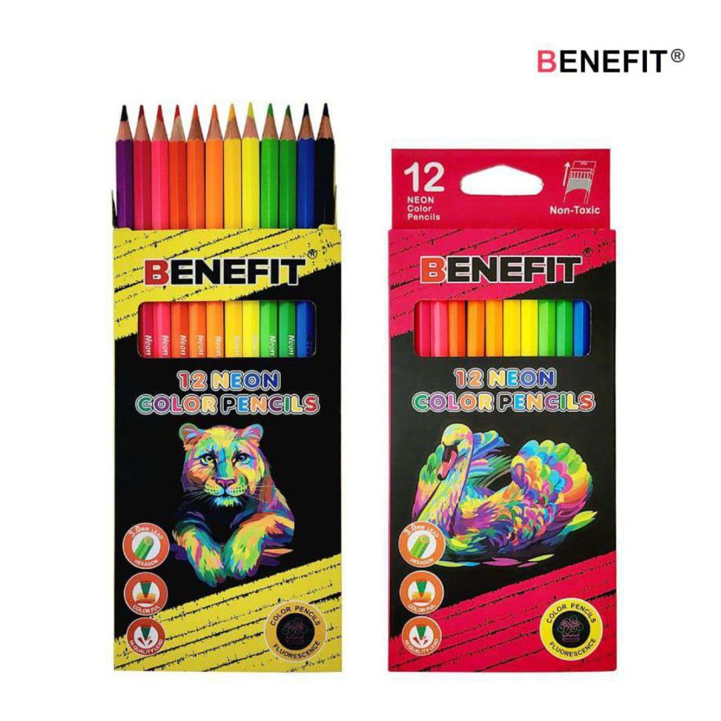 

PENSIL WARNA 12W NEON BENEFIT PW-1277 ( 12 COLOUR PENCIL )