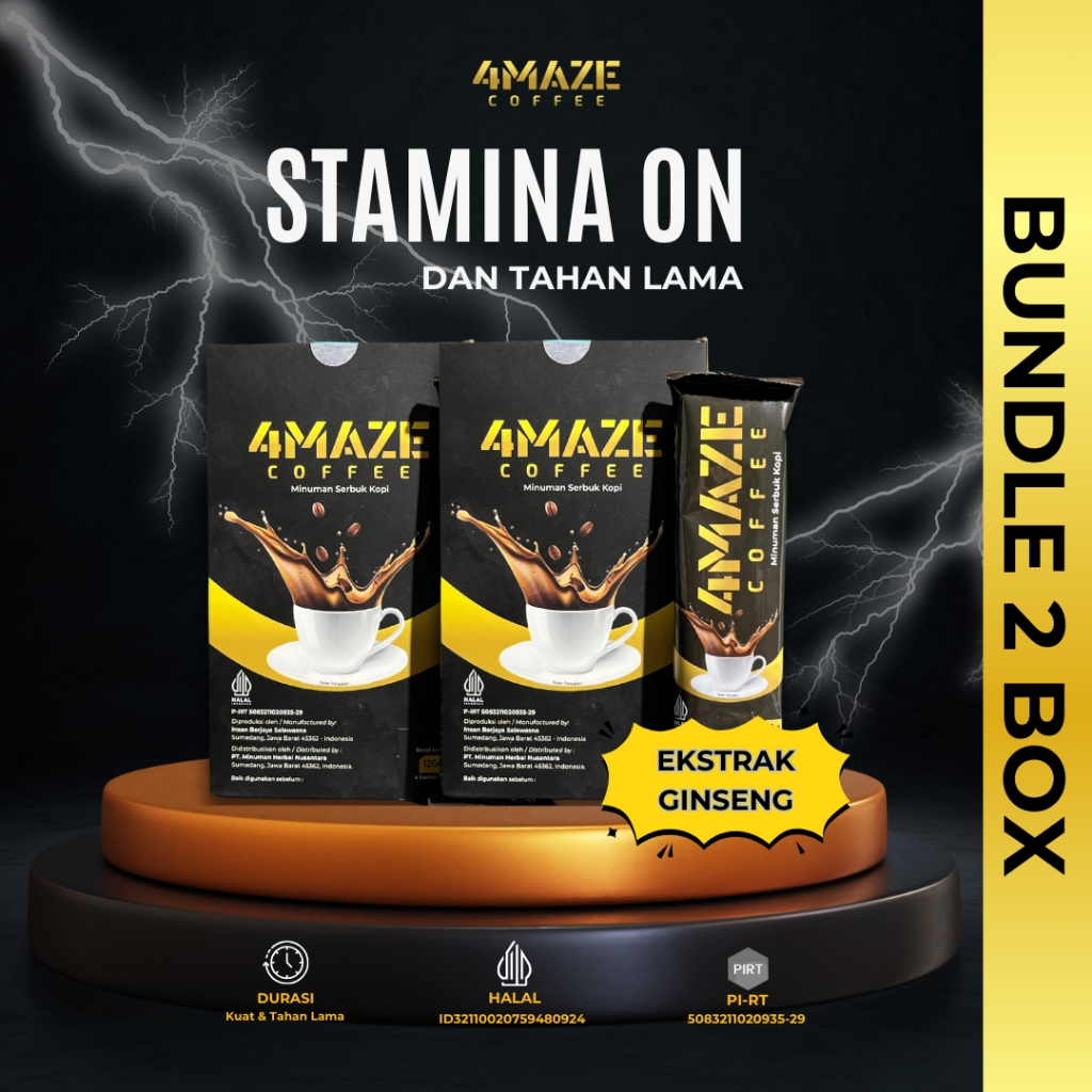 

4MAZECOFFEE - KOPI HERBAL KESEHATAN EKSTRAK GINSENG BUNDLE 2 BOX