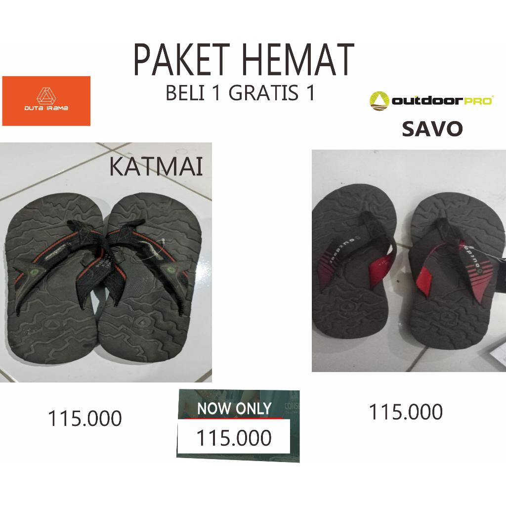 DUTAIRAMA - PAKET HEMAT BELI 1 GRATIS 1 SANDAL OUTDOOR KATMAI + SAVO