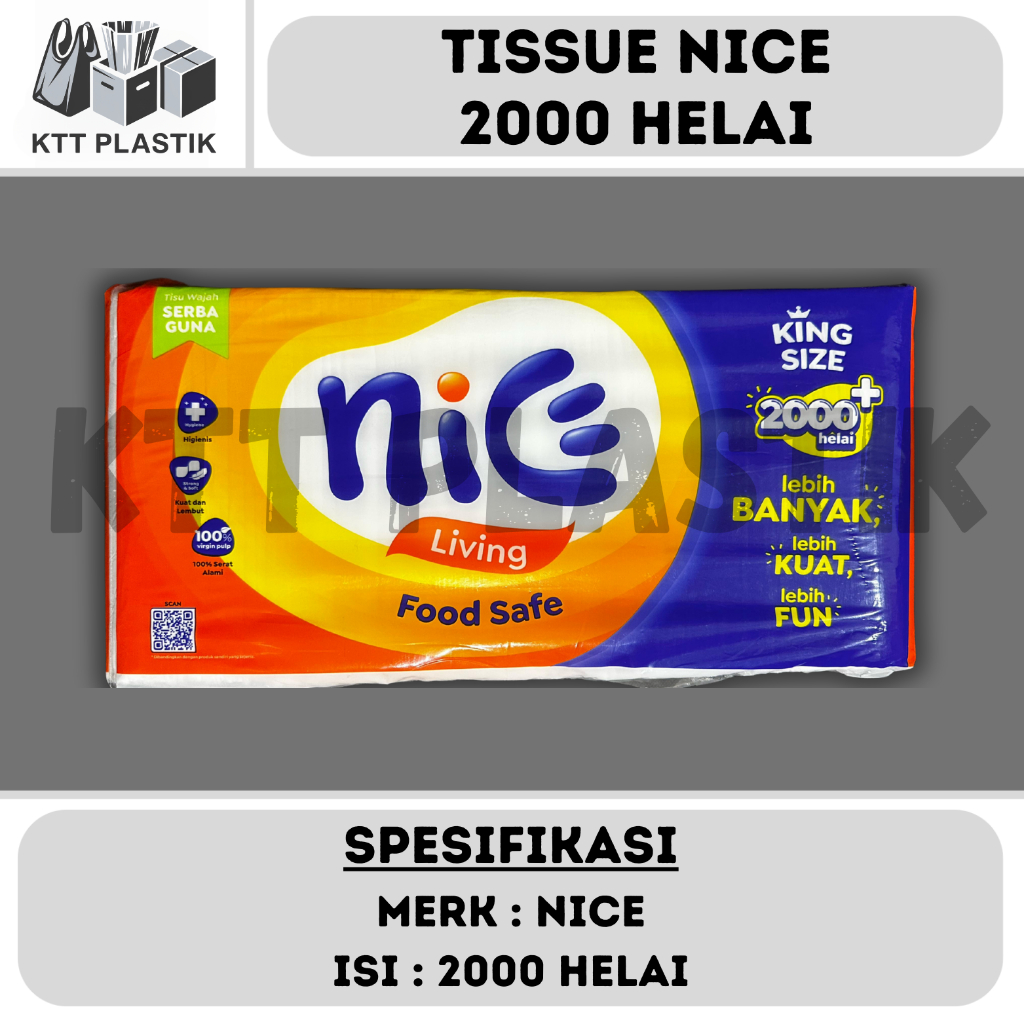 [Instant] Tisu Nice King 2000 Helai - Tisu Wajah Kering Lembut Serbaguna Tissue Hemat Besar