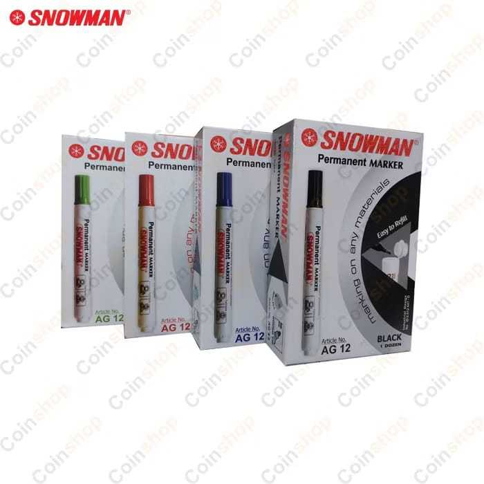 

READY Snowman Spidol Permanent Marker AG-12 1pak Isi 12pcs