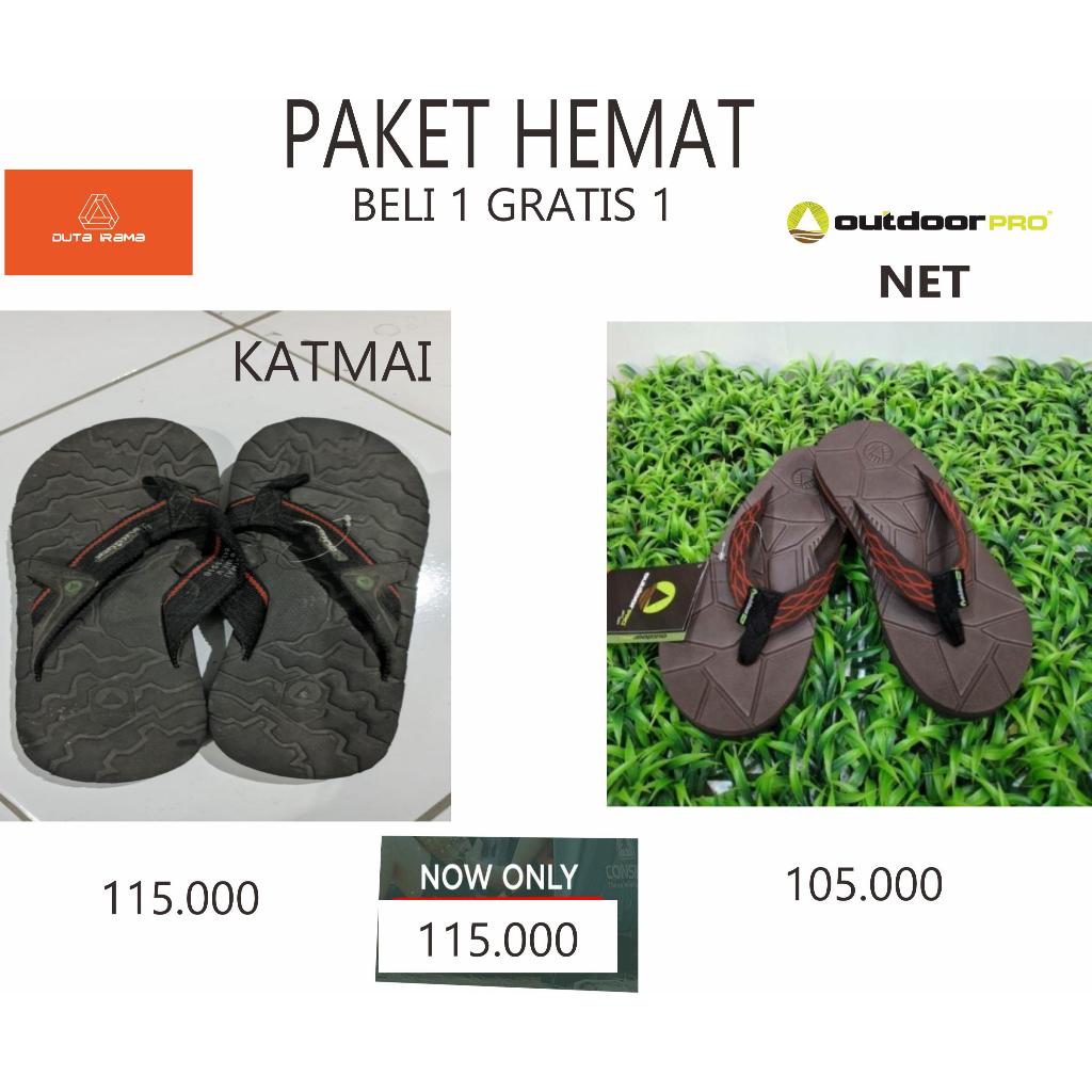 DUTAIRAMA - PAKET HEMAT BELI 1 GRATIS 1 SANDAL OUTDOOR KATMAI + NET
