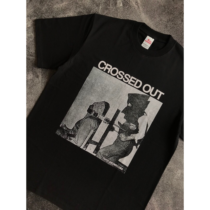 kaos band crossed out| kaos musik | tshirt band pria dan wanita | baju band grindcore hardcore power