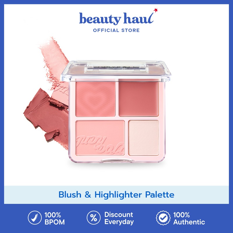 JUDYDOLL Blush & Highlighter Palette - Judydoll Palette, Face Palette Natural