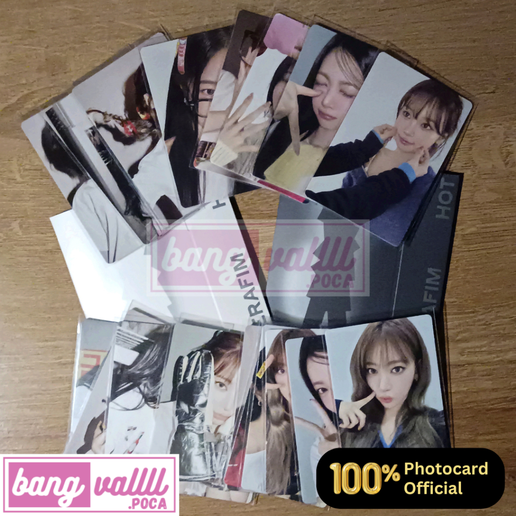 PHOTOCARD PC LE SSERAFIM HOT WEVERSE VER SAKURA CHAEWON YUNJIN KAZUHA EUNCHAE OFFICIAL