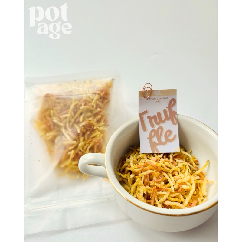 

Potage.id | Keripik Kentang Sosis Mustofa 100 gr (Truffle) Lauk Kering Praktis