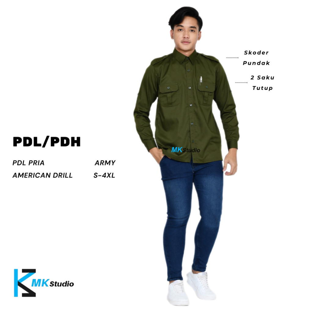 Seragam PDL Pria/Kemeja PDL/Seragam PNS Pria/Baju PDL Lapangan/PDL Lapangan Pria/Kemeja Kerja Kantor