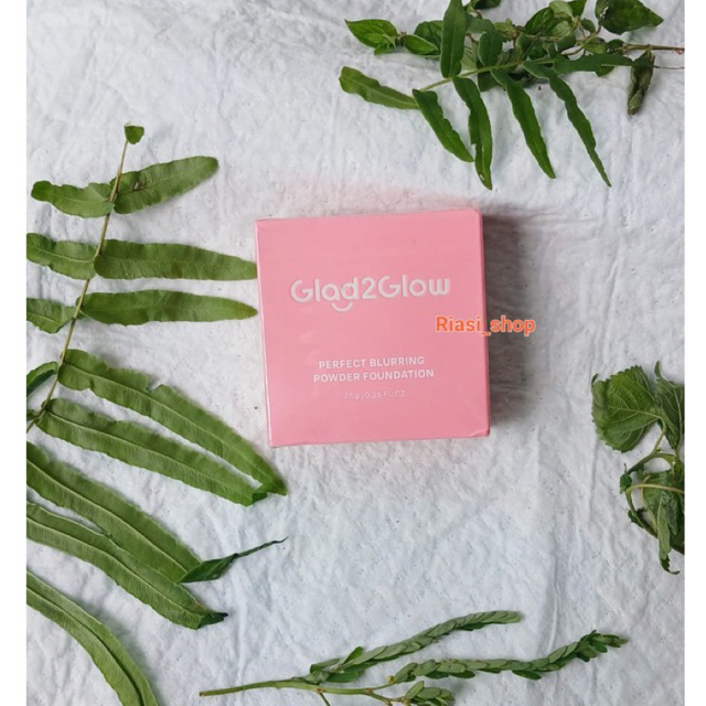 GLAD2GLOW Perfect Blurring Powder Foundation Bedak Padat Shade 03 Custard 7.5gr - Bedak Padat Wajah 