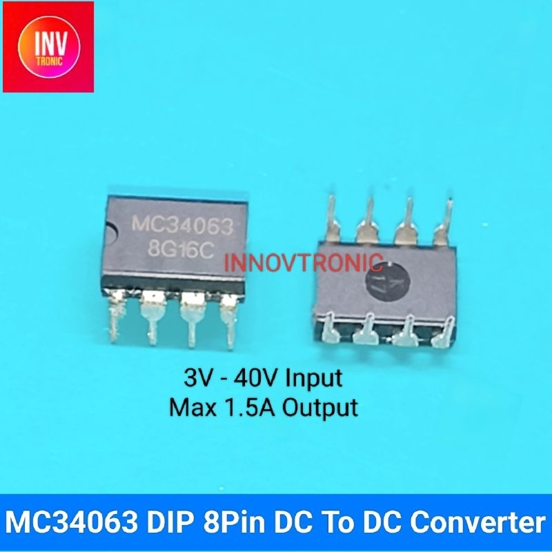 IC MC34063 MC34063A DC3V - 40V 1.5A PWM  DC To DC Step Up Step Down Converter DIP 8 Pin
