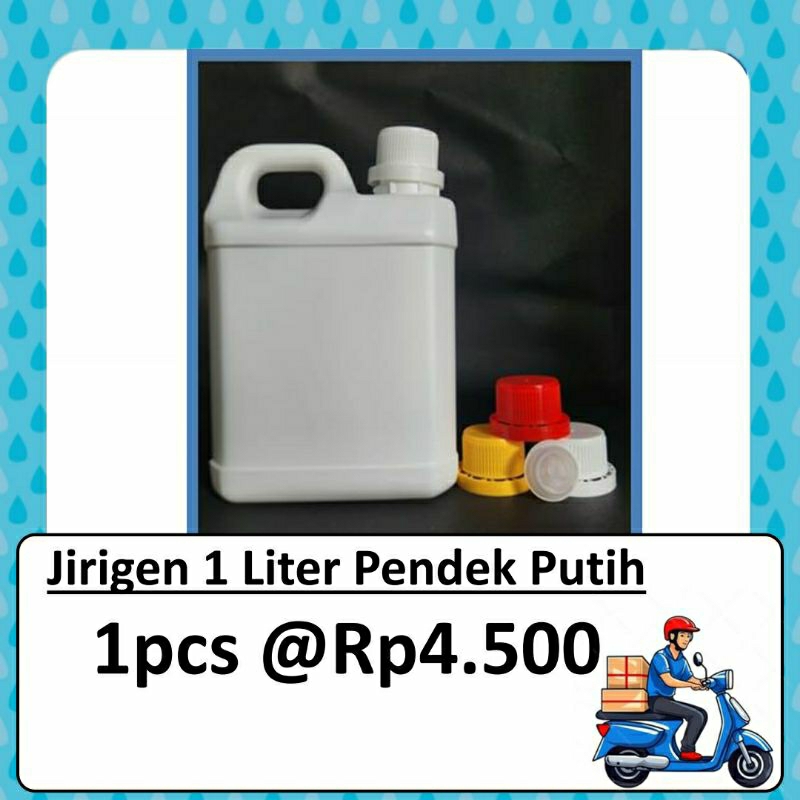 (INSTAN) Jirigen 1 Liter Pendek Putih