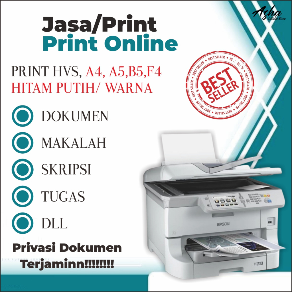 

(UK A3) PRINT CETAK DOKUMEN HITAM PUTIH / BERWARNA - DOKUMEN MAKALAH, PROPOSAL, SKRIPSI, JURNAL, DLL