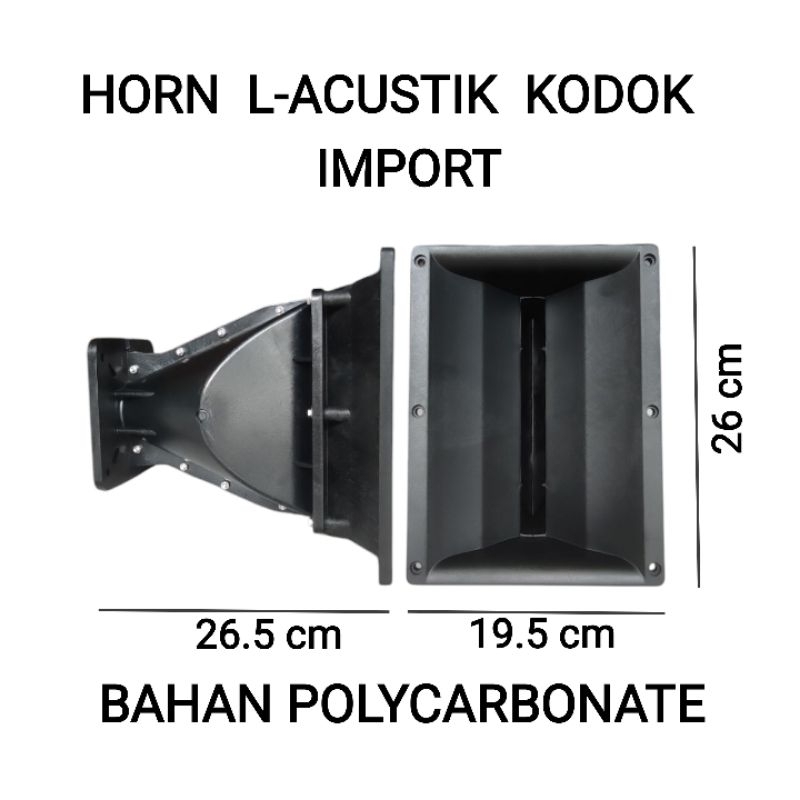 Horn tweeter L-acustik kodok import polycarbonate