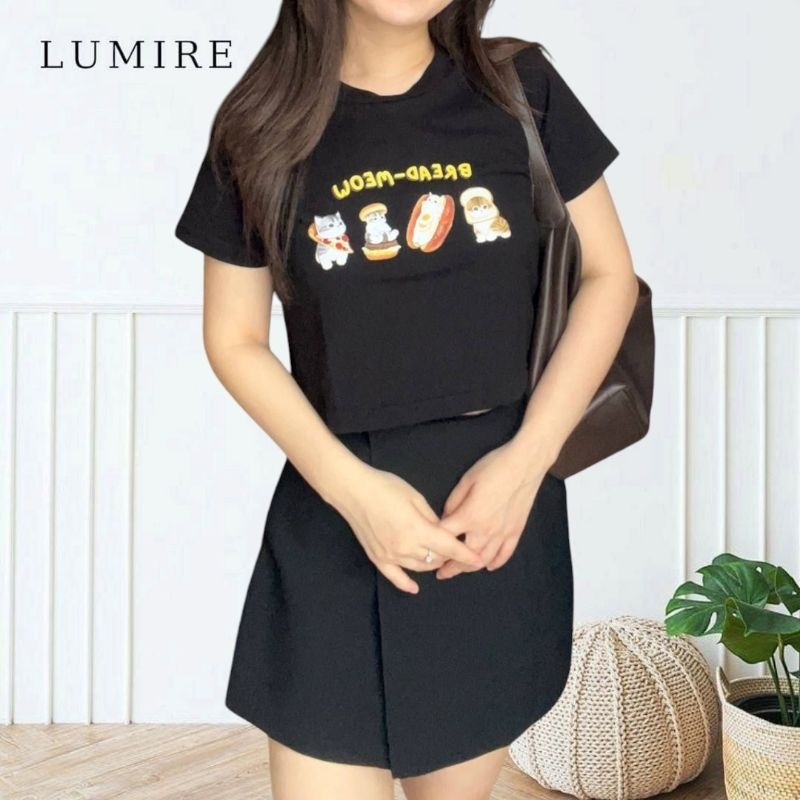 LUMIRE | New Tshirt Wanita Katun - MOFUSAND BREAD MEOW COLLECTION