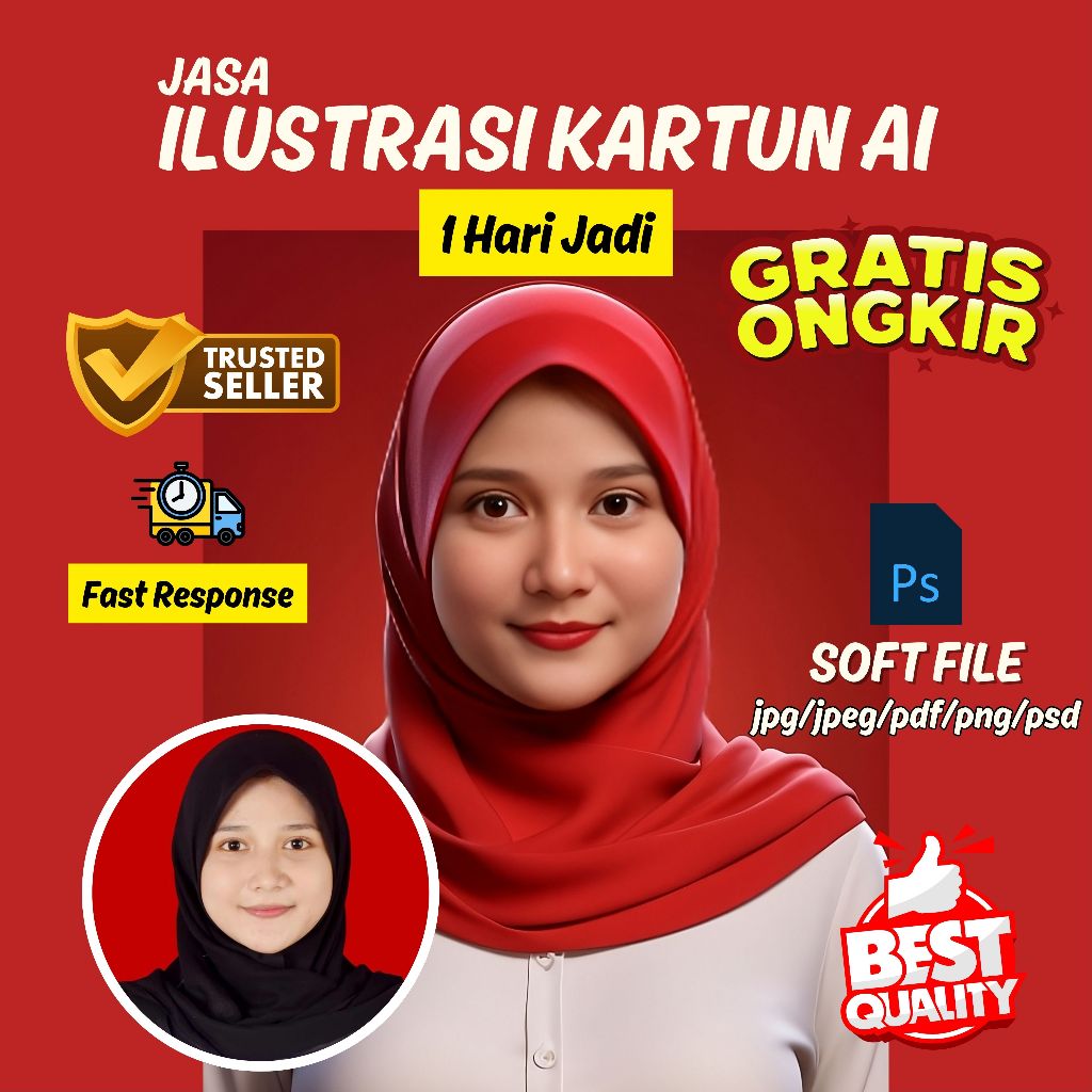 JASA EDIT FOTO KARIKATUR 3D AI PROFESIONAL