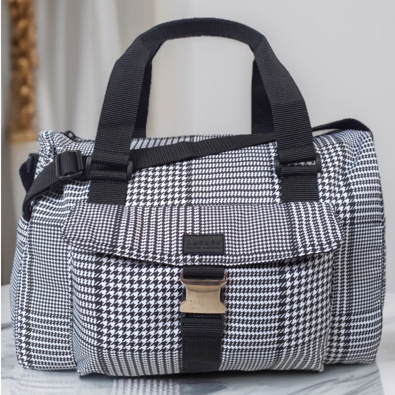 Vintage Ralph Lauren Houndstooth 2Way Bag (Sling Bag/Duffel Bag/Tote Bag)