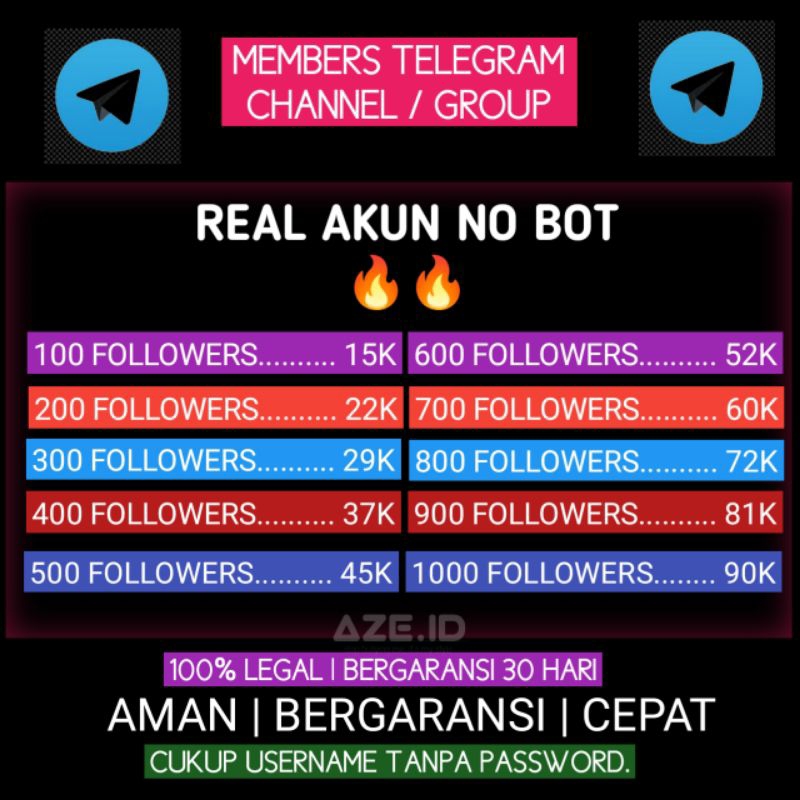MEMBERS TELEGRAM CHANNEL/GROUP 100% REAL AKUN (6728)