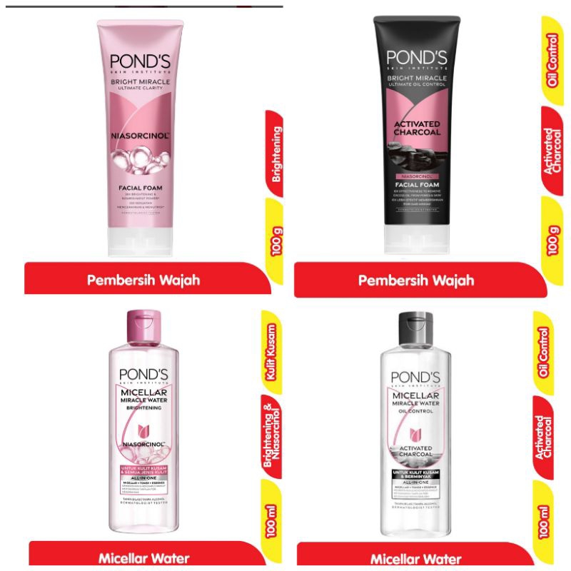 Pembersih muka Ponds Facial Foam 100ML Ponds Facial Foam 100ml