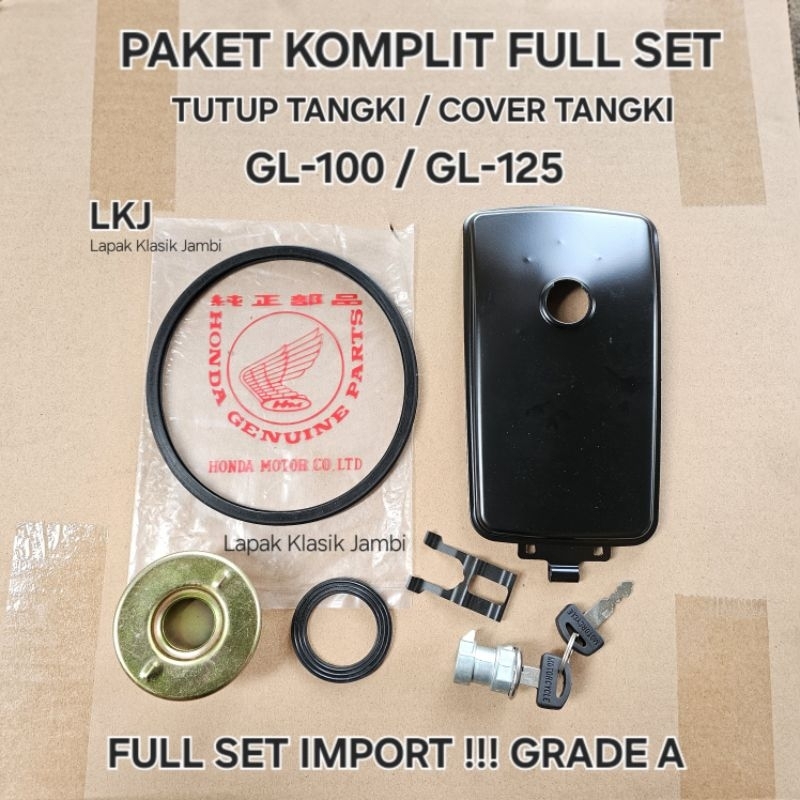 Tutup Tangki Komplit GL100 GL125 Kunci Tangki Cover Tutup Tangki GL100 GL125 Impor
