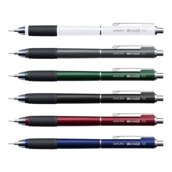 

Sakura Writoll Mechanical Pencil Double Knock Mechanism 0.3mm 0.5mm Pensil Mekanik Retractable CV4