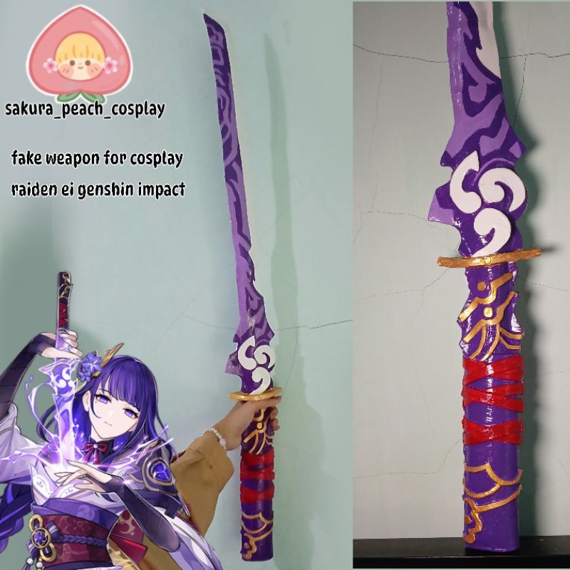 (sakura_peach_cosplay)fake weapon raiden ei/genshin impact cosplay