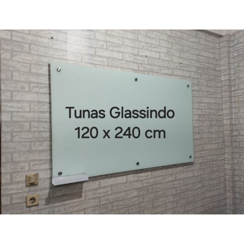 

papan tulis kaca / glassboard 120 x 240 cm tebal 8mm ( non magnetik )