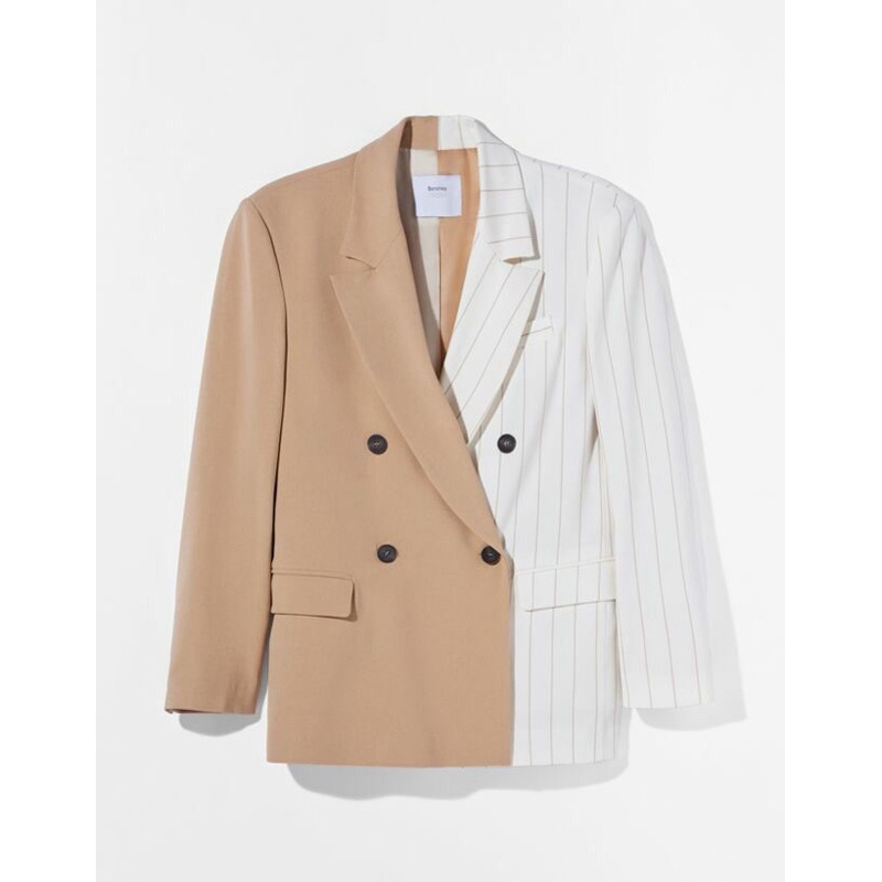 blazer bershka two tone