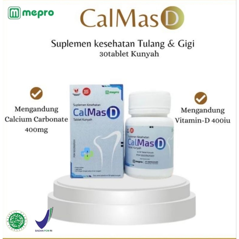 Calmas D Isi 30 Tablet Vitamin Tulang Dan Gigi Tinggi Badan