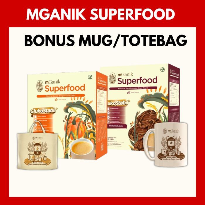 MGANIK MULTIGRAIN 500gr (ISI 20 SACHET) 100% ORIGINAL BPOM & MUI MULTI ORI M GANIK BPOM ELINANOER
