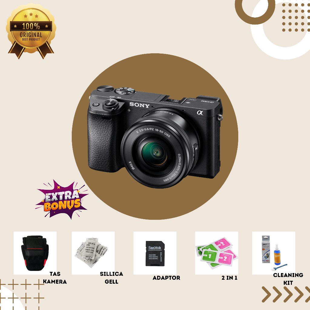 [KAMERA MIRRORLESS] SONY A6300  BLACK MULUS SECOND BERGARANSI ORIGINAL