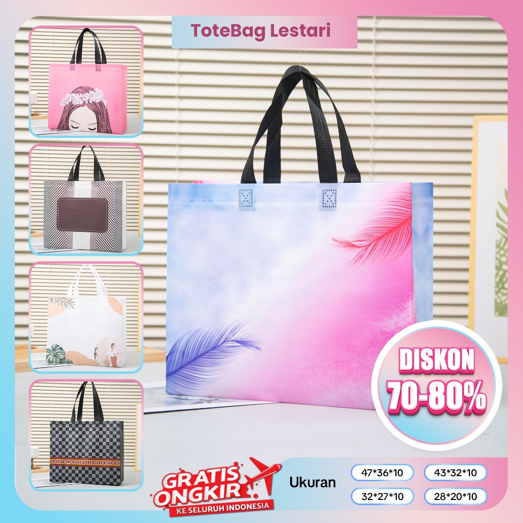 

Totebag Wanita - Tas Belanja - Tas Spunbond - Tas Jinjing - Totebag - Tas Jinjing Wanita - Tas Hampers - Tas Murah - Tas Souvenir - Tas Lipat - Goodie Bag - Paperbag - Kantong Belanja - Souvenir - Tas kado - Tas Wanita - Spunbond - Kantong Belanja - Tas