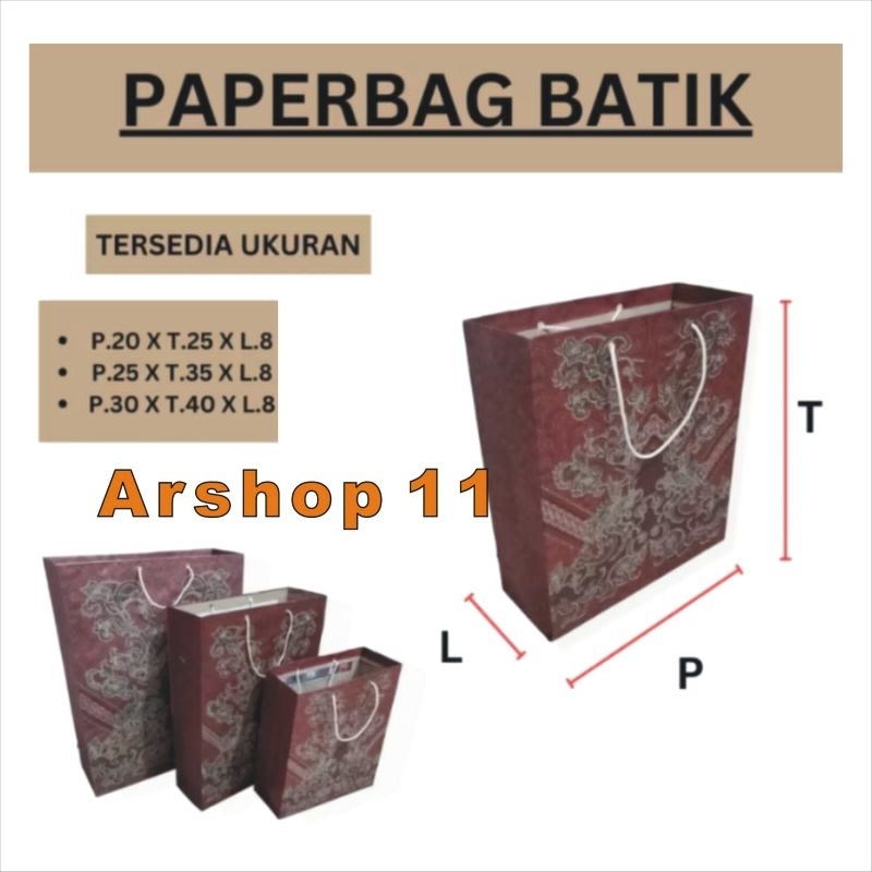 

Paper Bag Batik , Kantong Kertas Kraft