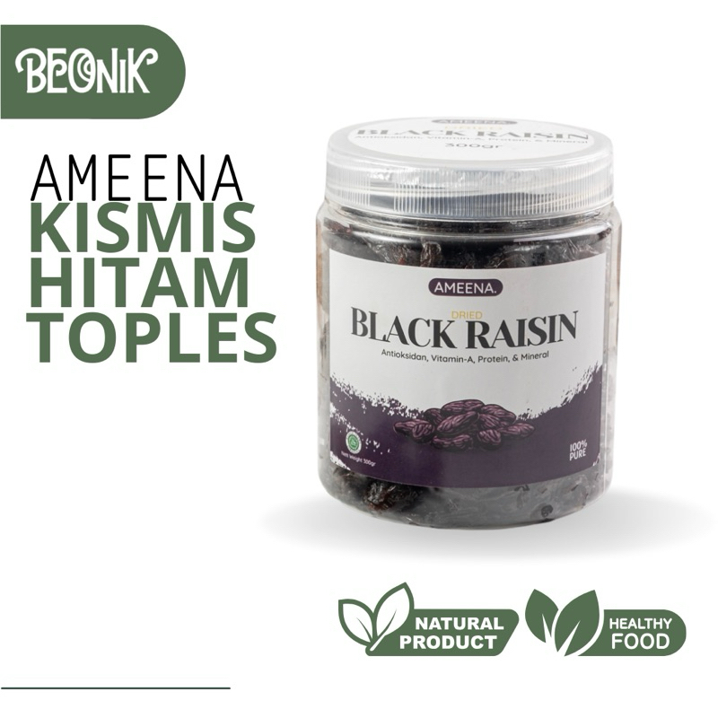 

[ TOPLES ] Kismis Hitam 300GR Ameena Premium Quality | Black Raisin Natural Super Food