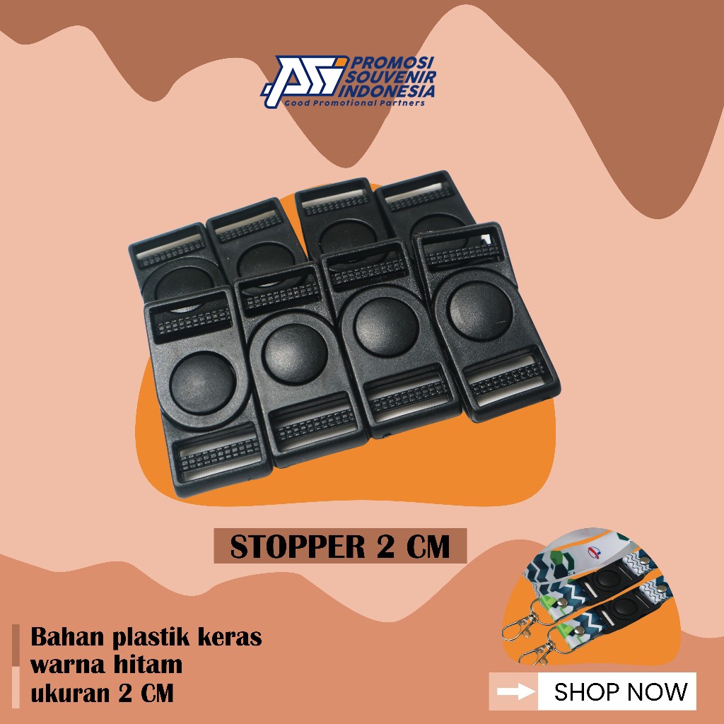 

Stopper untuk produksi tali id card ukuran lebar tali 2cm / 20mm