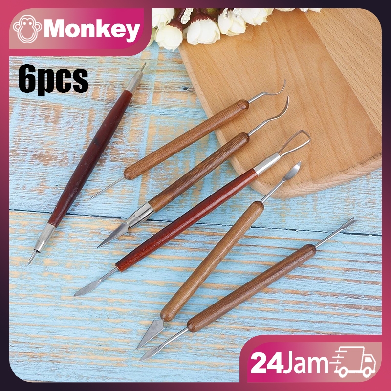 

Alat Ukir / Pahat Seni Patung / Pot Tanah Liat Polimer / Keramik / Lilin / Dekorasi Kue / Pottery / Polymer / Ceramic Clay / Wax / Plaster / Cake Frosting Sculpting / Modeling / Carving Tools Samoyed SCTS-L06