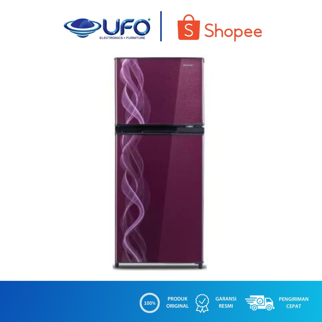 SHARP KULKAS 2 PINTU 152 LITER SJ197NDVP2 - PINK