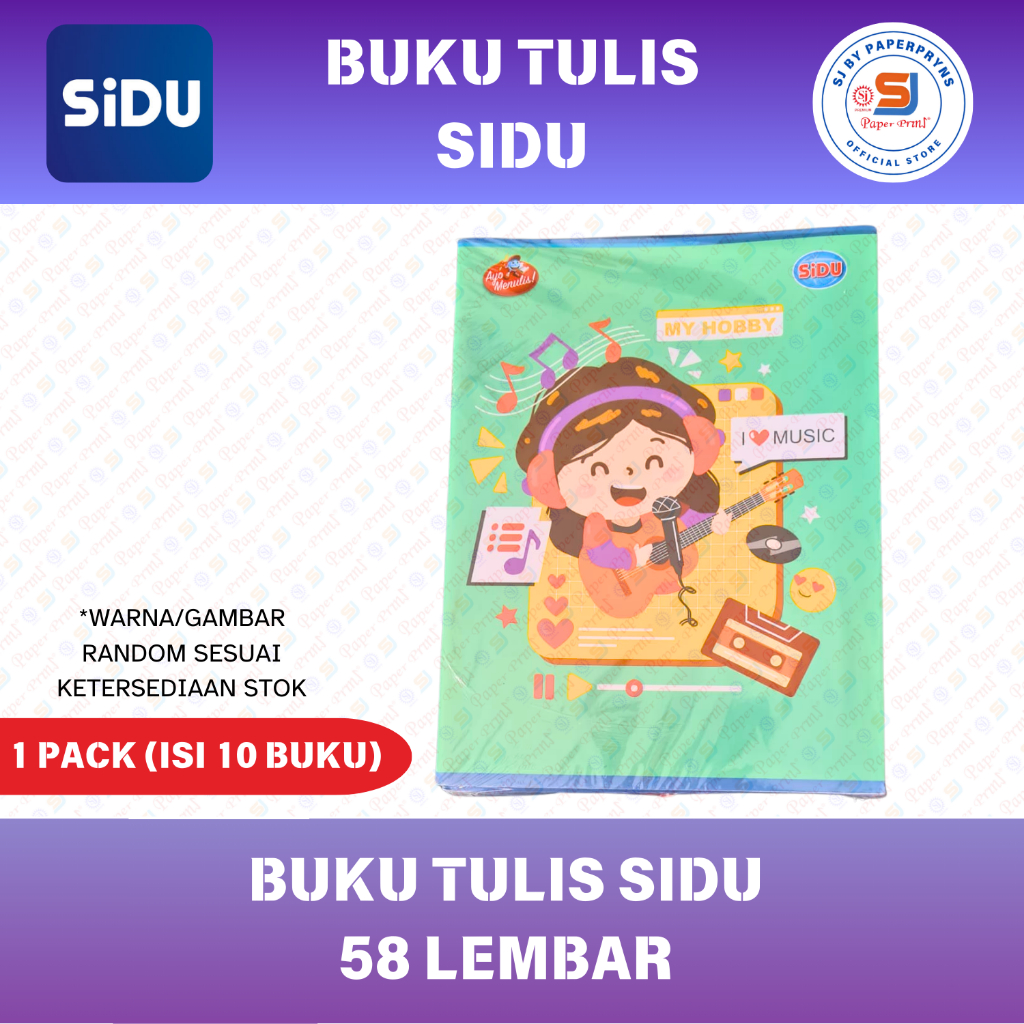 

BUKU TULIS SIDU 58 LEMBAR (1 PACK ISI 10 BUKU)