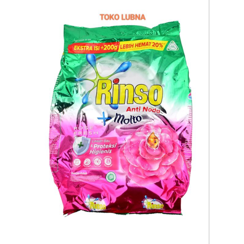 Rinso bubuk anti noda (1,8 kg) deterjen rinso molto