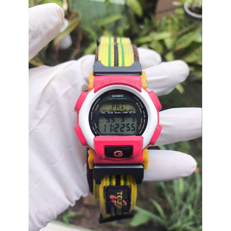 (Harga Net) Jam Tangan Casio G-Shock DW-003 Tough Label Original Strap Velcro Bawaan Bezel AM Fungsi