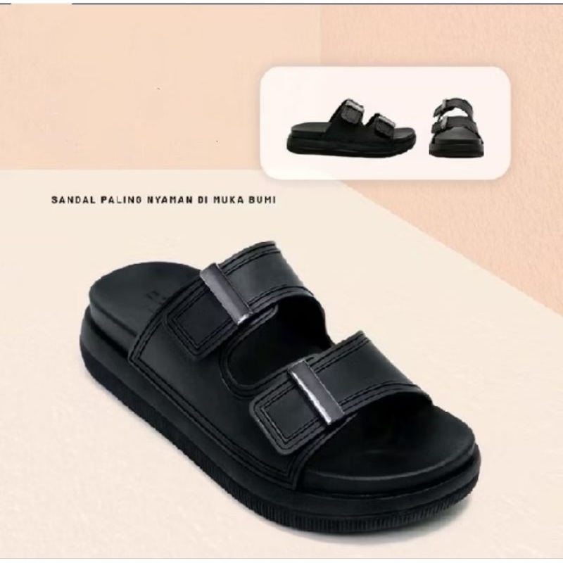 Sandal Selop Wanita Dewasa Ban Dua Karet Eva Phylon Khusus Hitam Balacca 080L Size 36-40