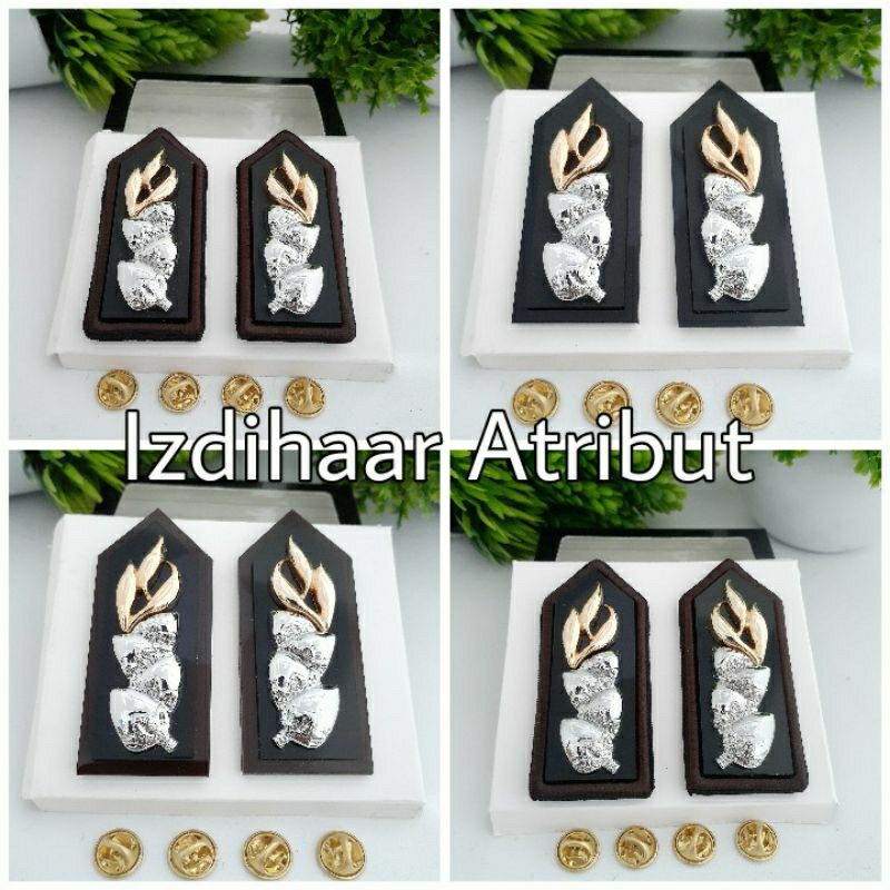 MONOGRAM POLRI MIKA BORDIR / MONOGRAM FULL MIKA KILAP LIST HITAM / MONOGRAM FULL MIKA KILAP LIST COK